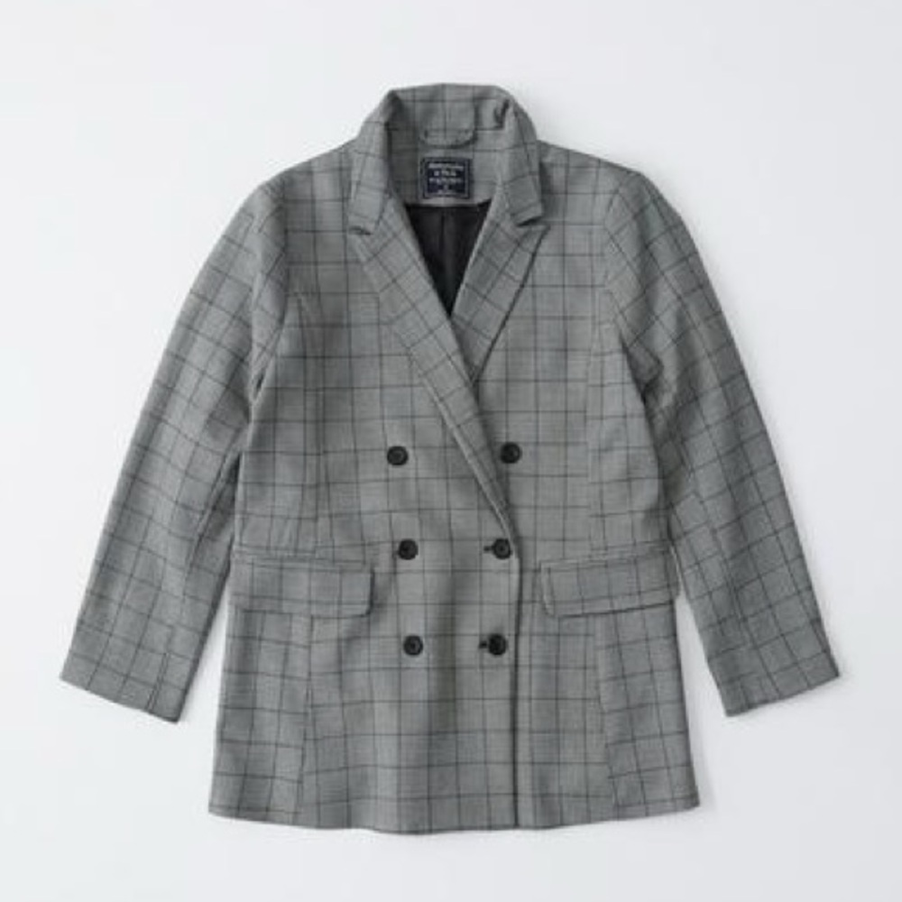 Abercrombie & Fitch - Plaid Double Breasted Blazer
